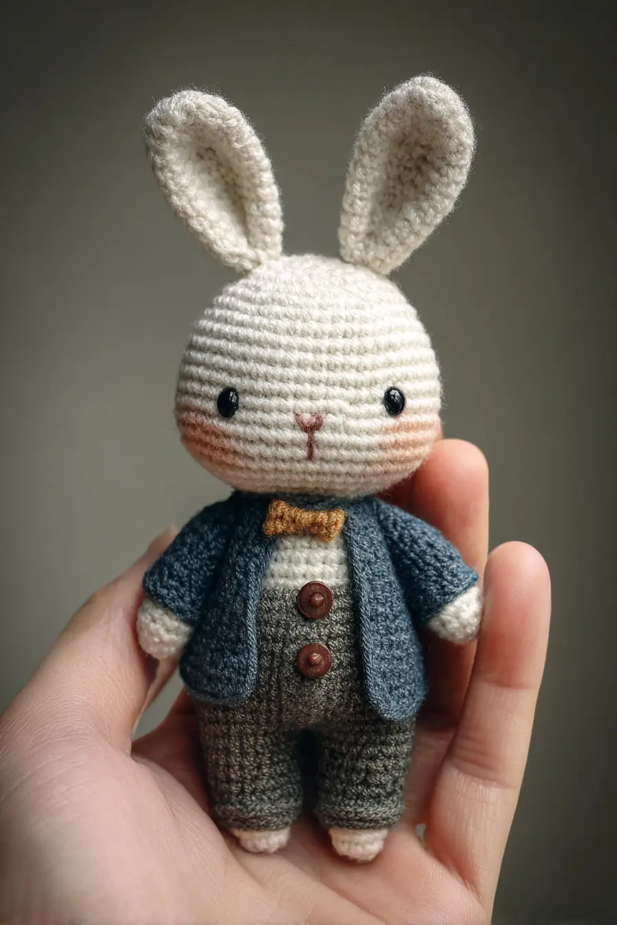 Tailored Amigurumi Bunny with Jacket — Crochet Materials, Stitches & Safety Tips