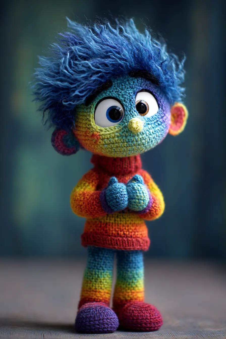 Rainbow Shaggy-Hair Amigurumi Doll Crochet Pattern — Cute Crochet Toy