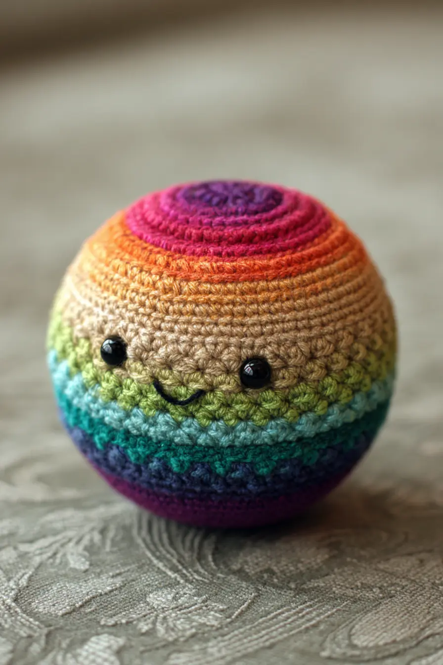 Rainbow Amigurumi Ball Crochet Pattern — Materials, Size & Tips