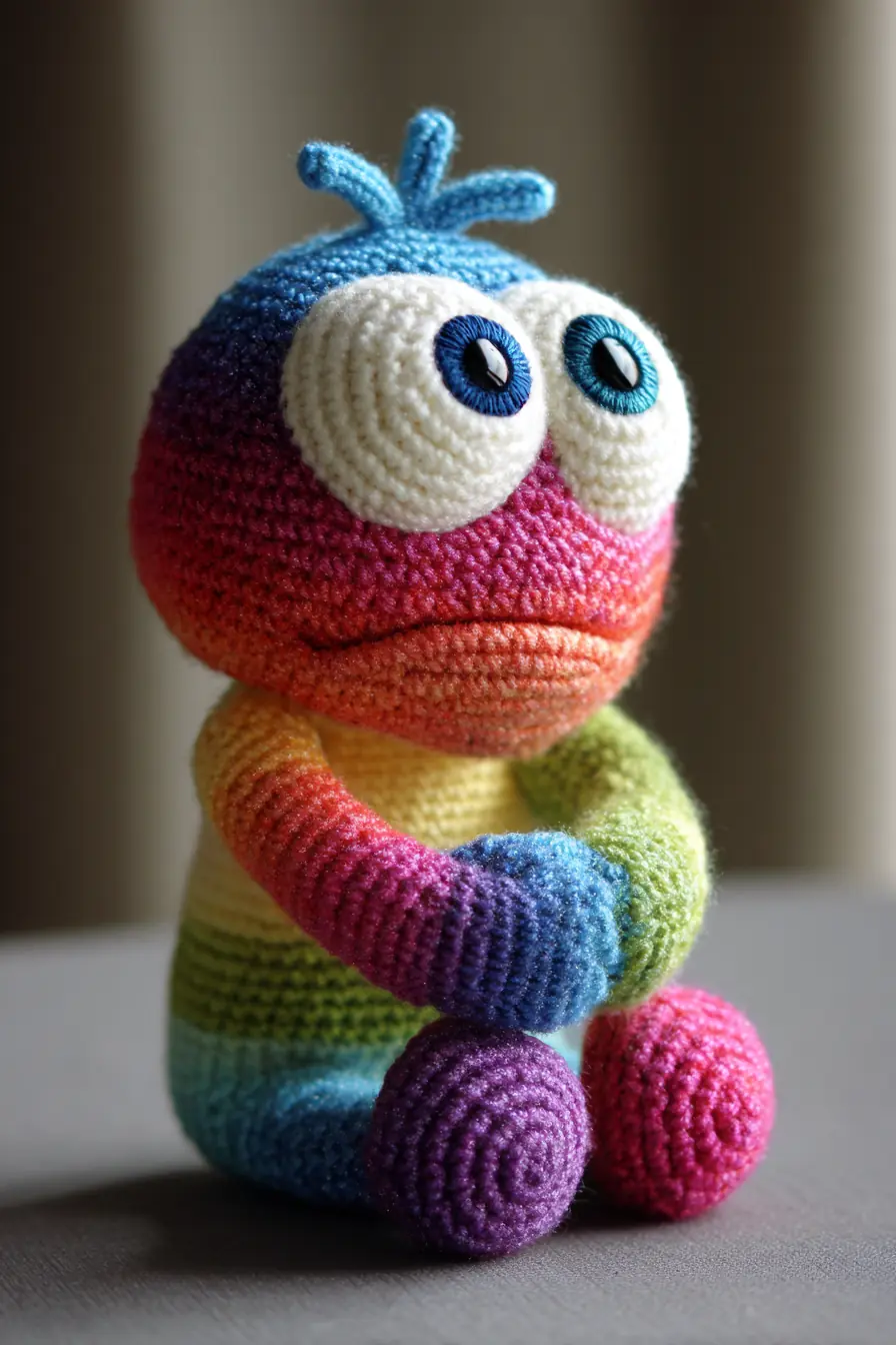 Rainbow Striped Amigurumi Monster – Crochet Materials, Stitches & Safety