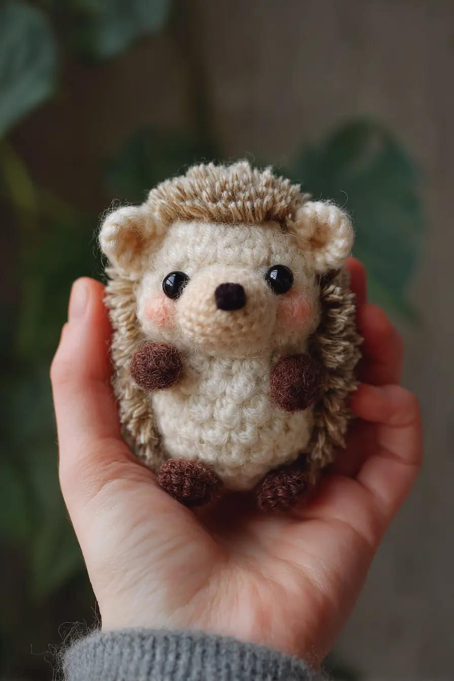 Palm-Sized Amigurumi Hedgehog — Crochet Pattern, Materials & Safety Tips