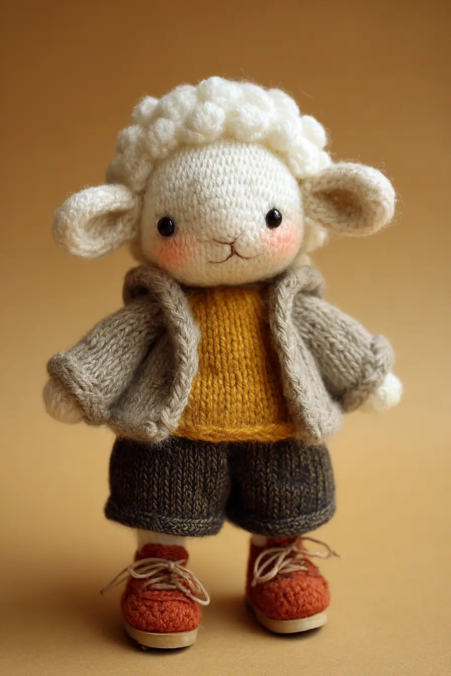 Lamb Amigurumi Pattern — DK Yarn, Bobble Fleece & Safety-First Finishing