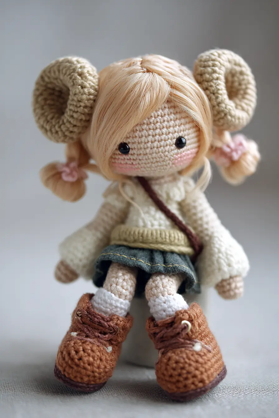 Ram‑Horn Amigurumi Doll — Crochet Pattern Essentials, Materials & Size