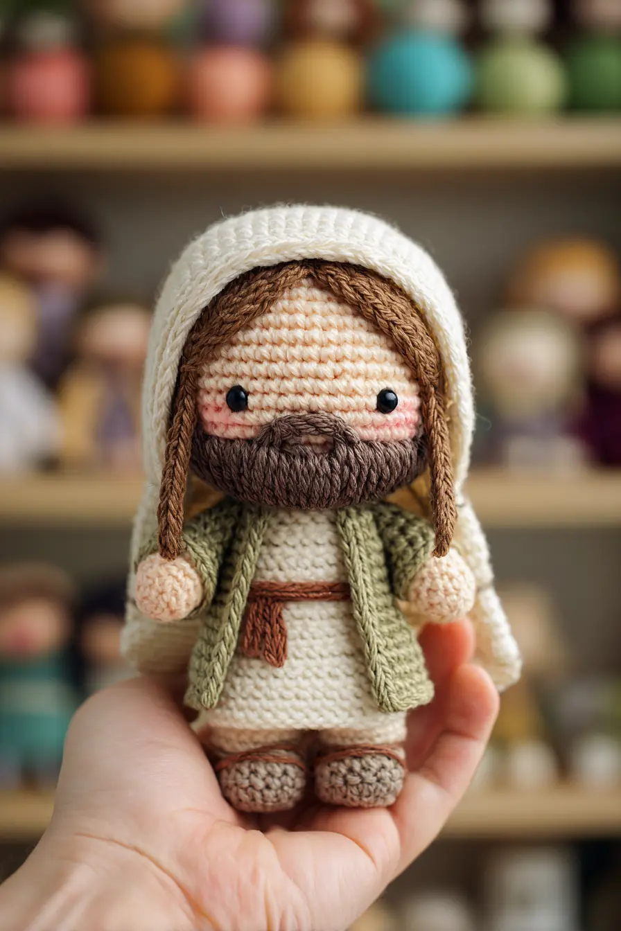 Hand-sized Bearded Hooded Amigurumi Doll — Crochet Pattern & Tips