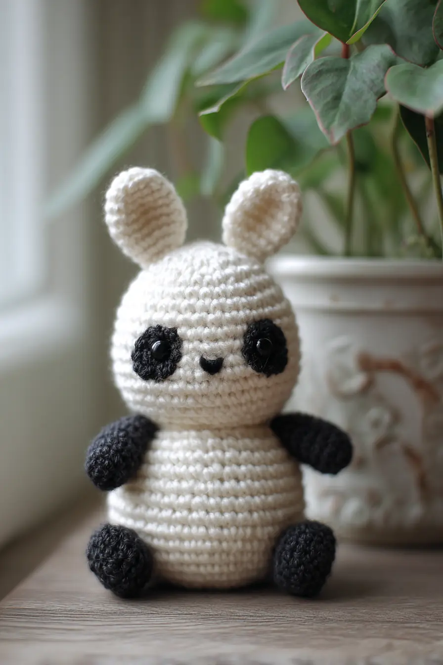 Panda Bunny Amigurumi Crochet — Small Plush Pattern, Materials & Tips