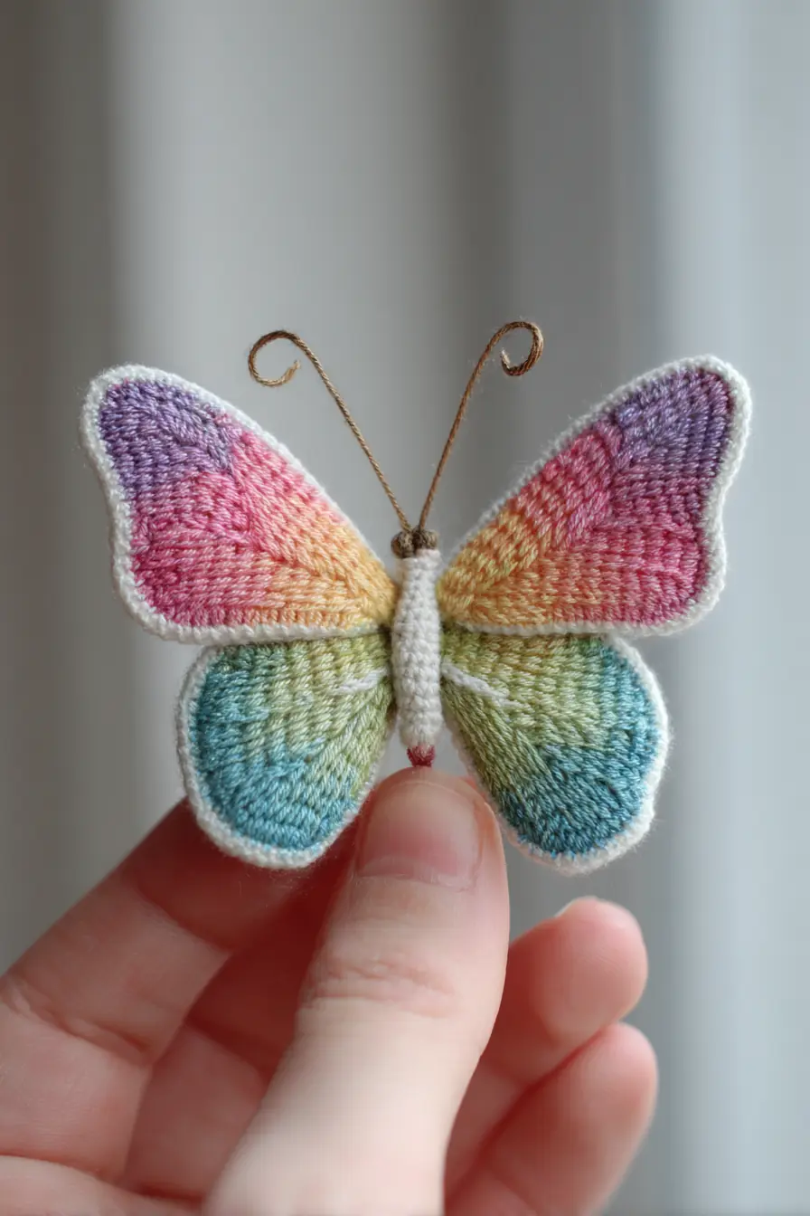 Handheld Rainbow Butterfly Amigurumi — Crochet Materials, Stitches & Tips