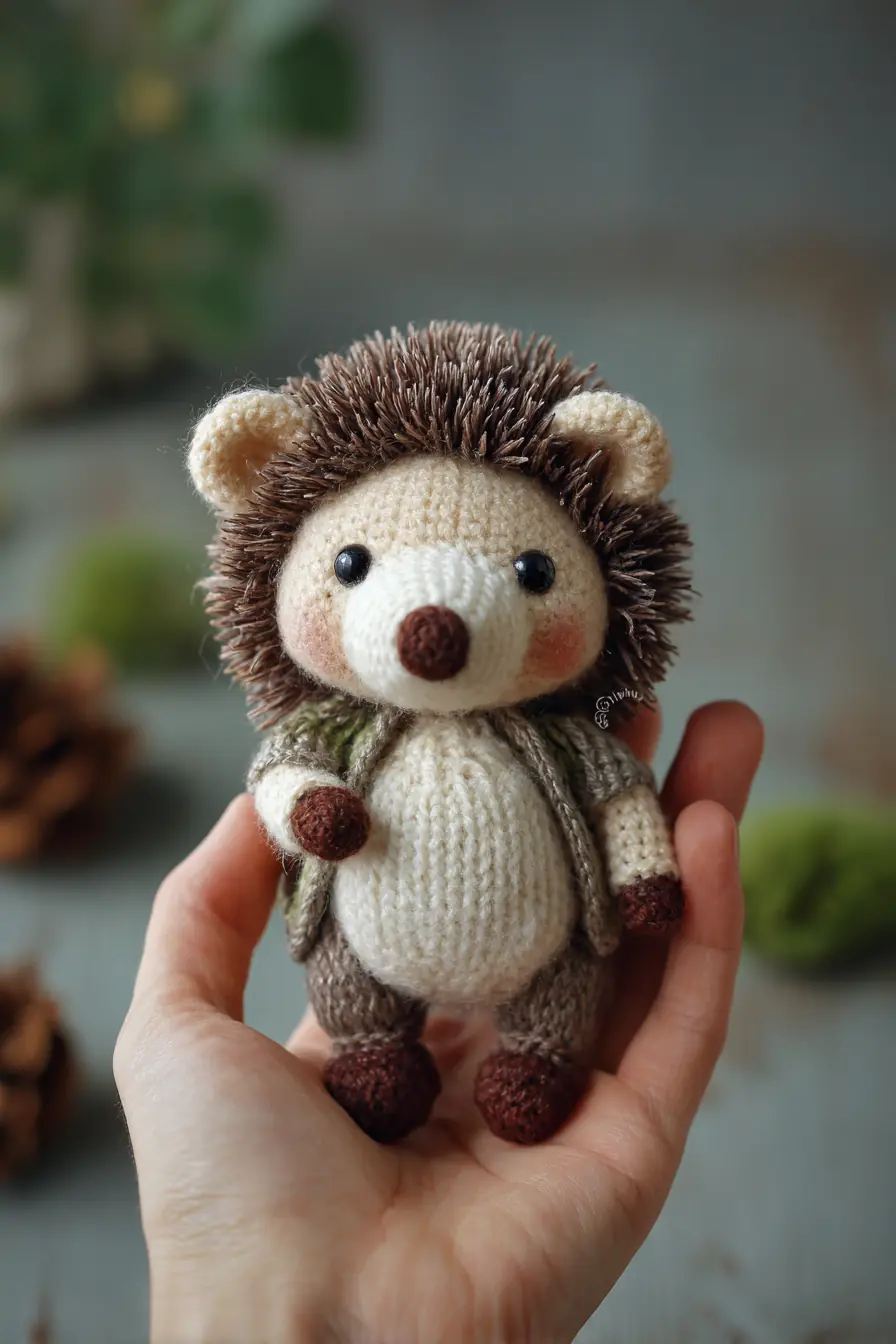 Handheld Amigurumi Hedgehog — Crochet Pattern, Materials & Safety Tips