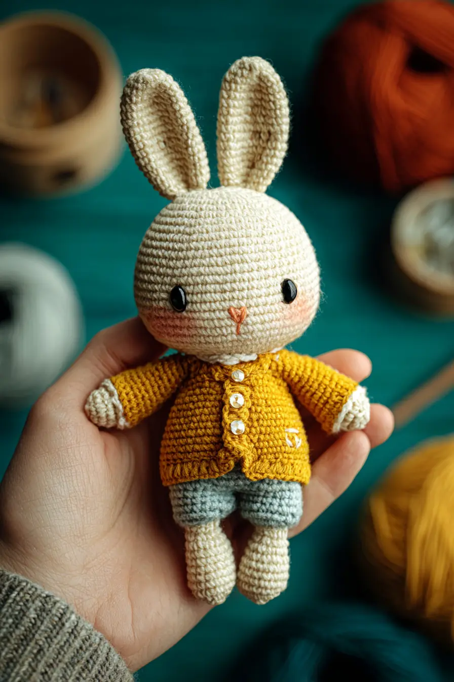 Handheld Crochet Bunny Amigurumi — Materials, Stitches & Safety Tips