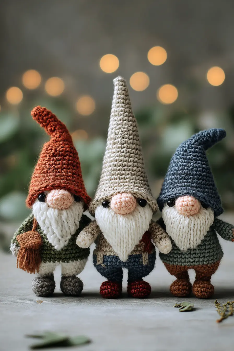 Handmade Mini Gnome Amigurumi — Crochet Gnome Pattern & Materials