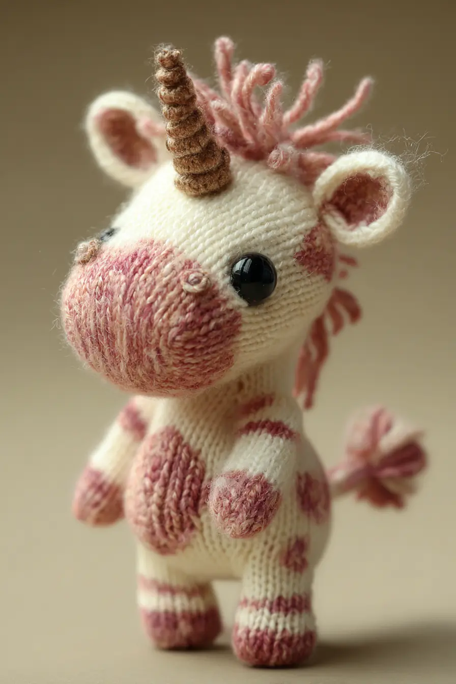 Handmade Pink-Spotted Amigurumi Unicorn — Soft Plush Pattern & Tips