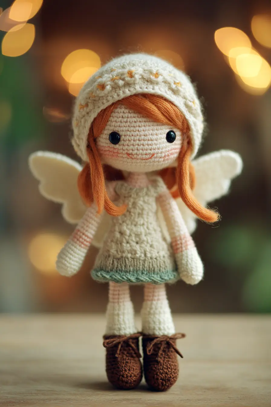 Handmade Amigurumi Angel Doll Crochet Pattern — Soft Yarn, Detailed Stitches