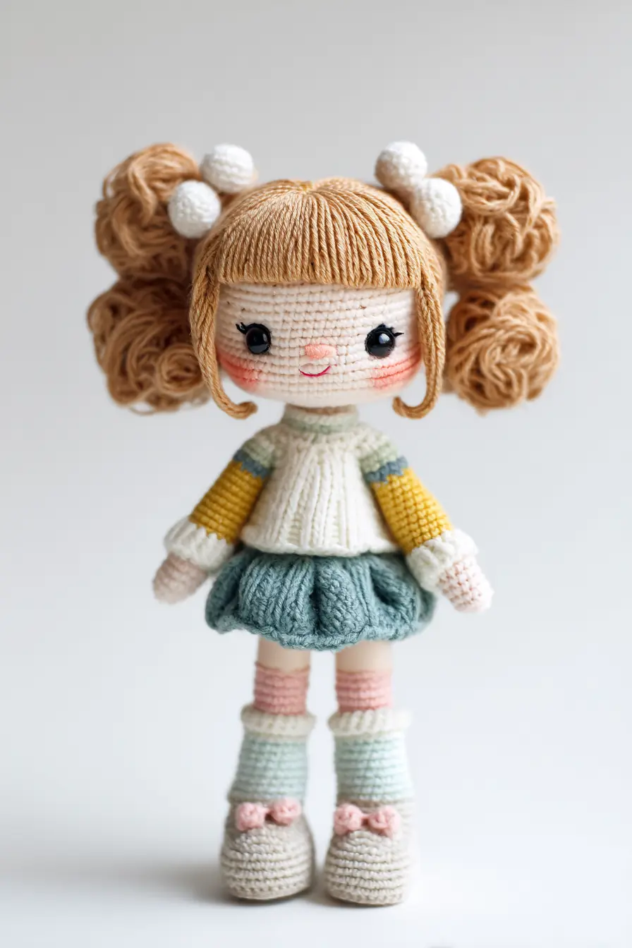 Handmade Amigurumi Doll Pattern — Cute Pigtail Crochet Toy