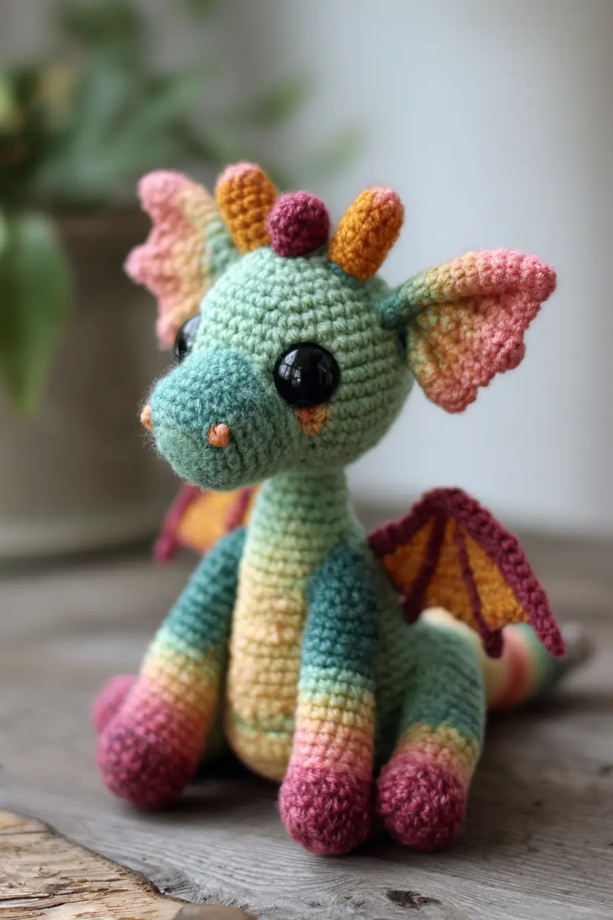 Pastel Dragon Amigurumi (Crochet): Materials, Stitches & Safety Tips