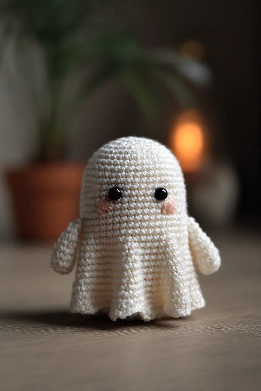 Easy Amigurumi Ghost Crochet Pattern — Soft Cotton, Baby-Safe Halloween Plush