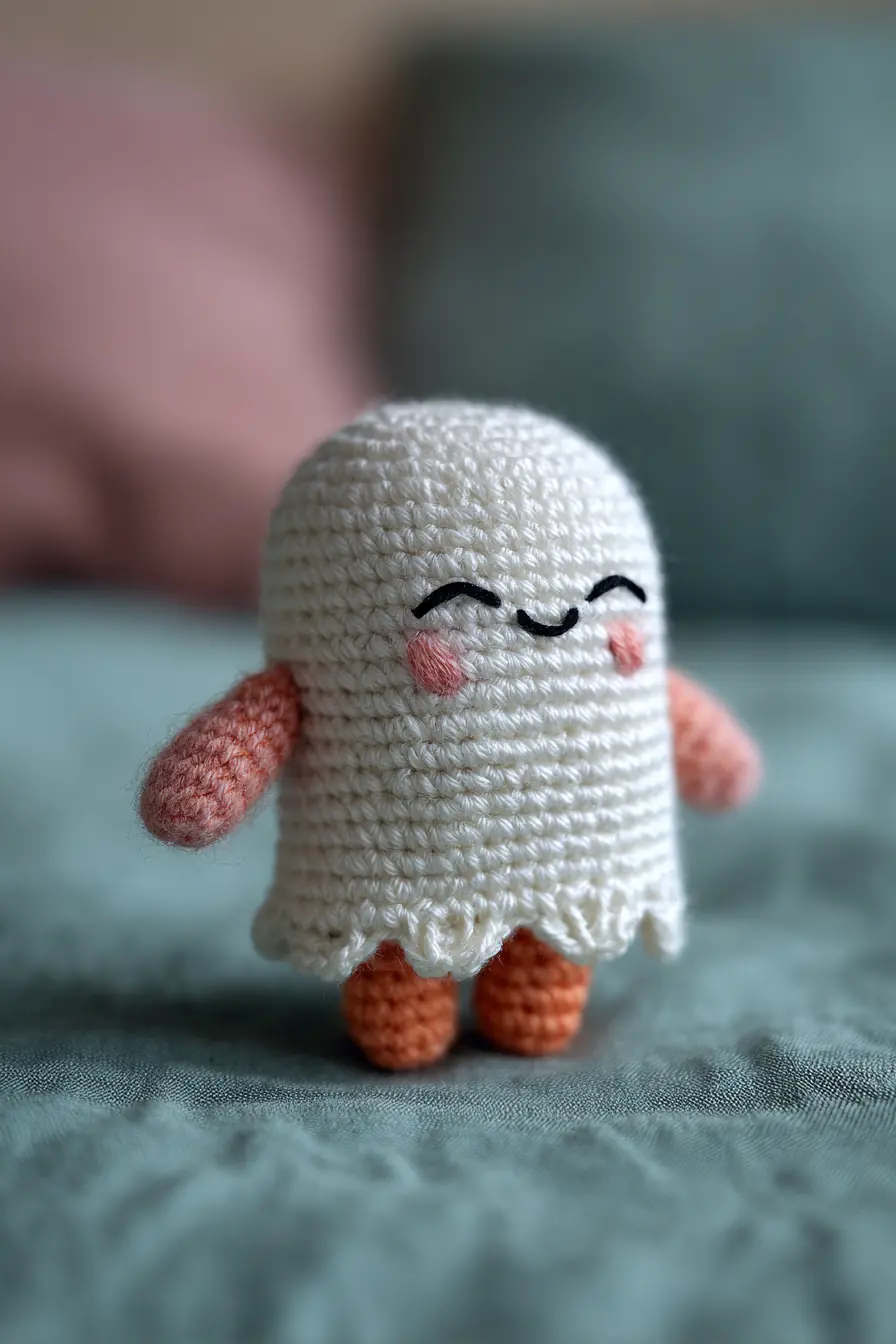Kawaii Ghost Amigurumi — Small Crochet Plush Using DK Yarn & Simple Stitches