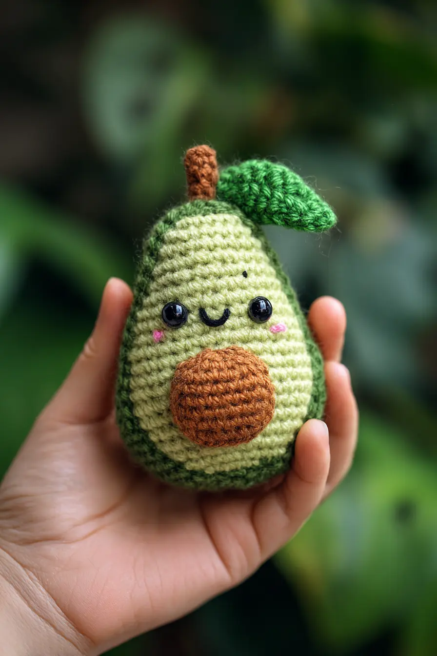 Kawaii Amigurumi Avocado Crochet — Small Plush Pattern & Tutorial