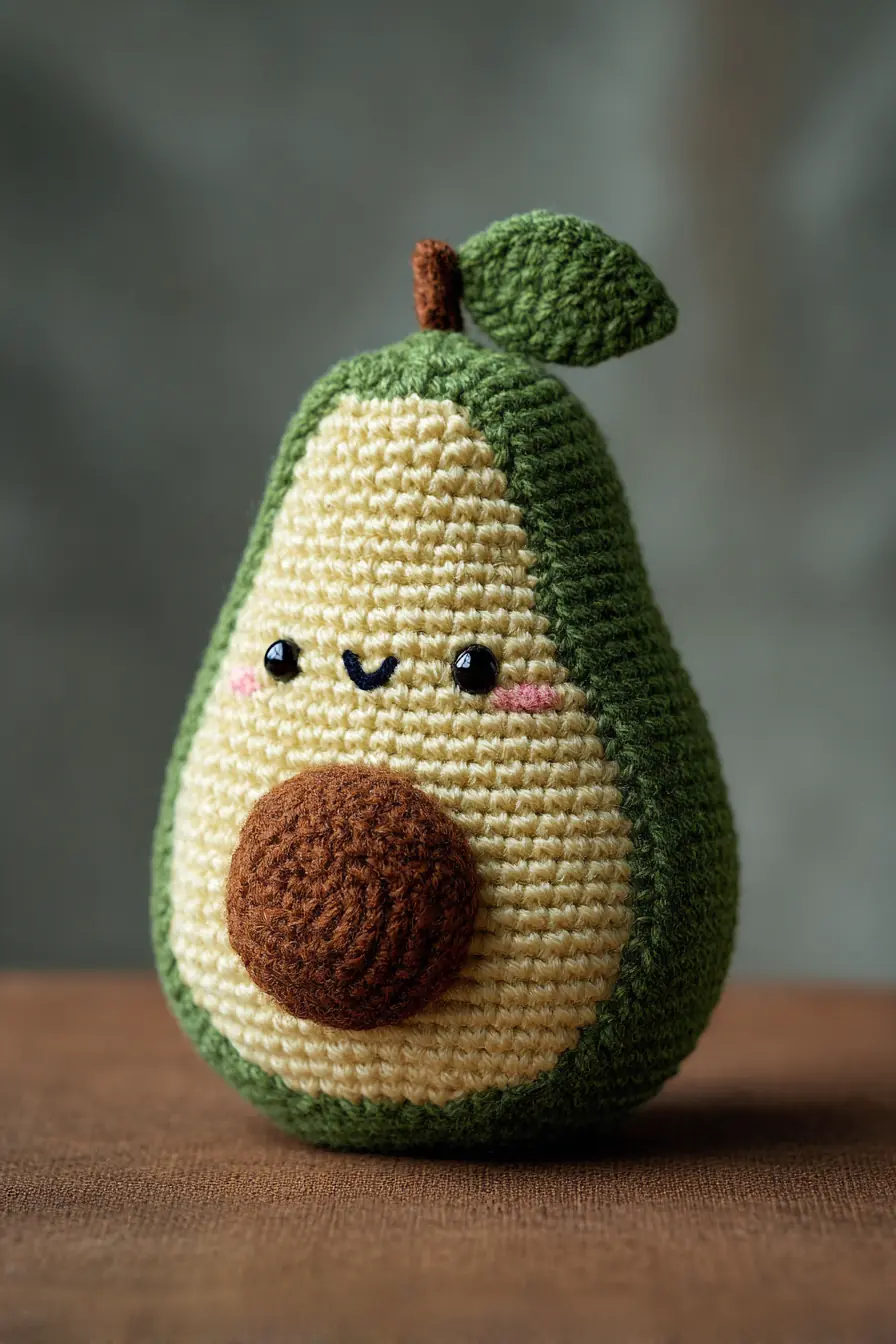 Kawaii Avocado Amigurumi Crochet Pattern — Materials, Stitches & Tips