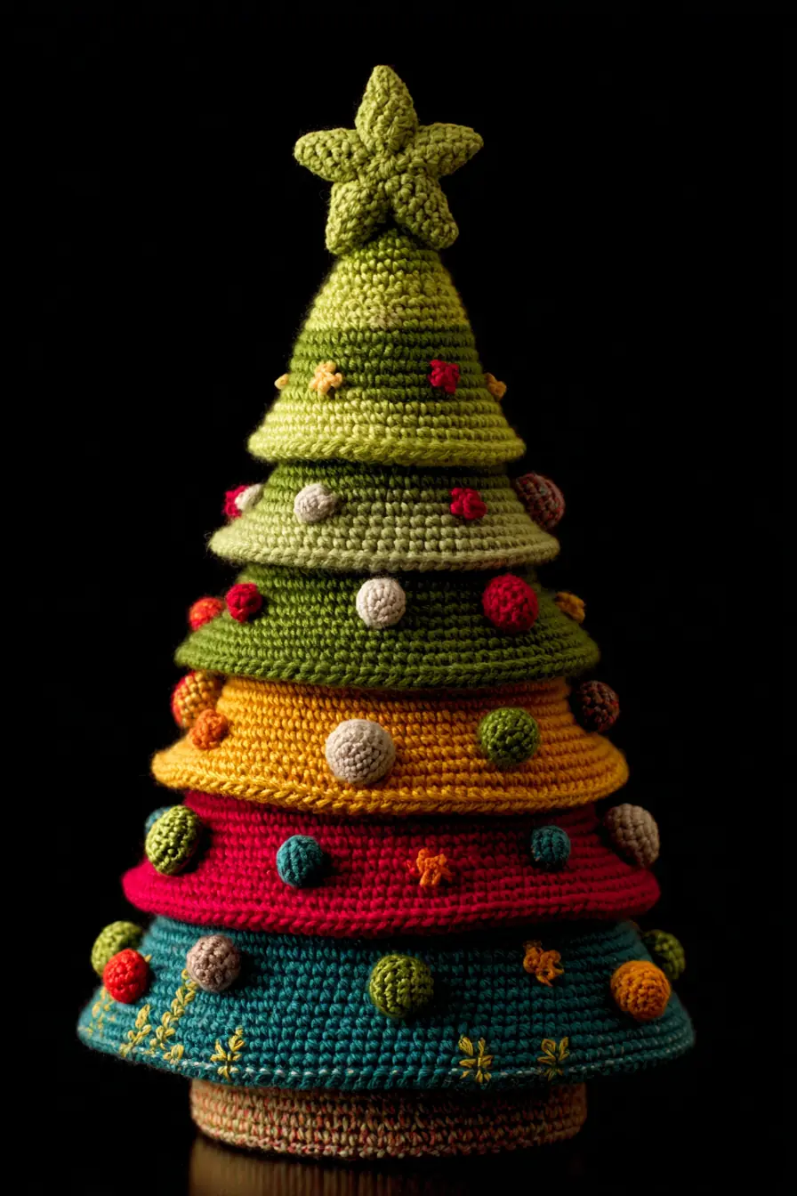 Layered Amigurumi Christmas Tree — Crochet Materials, Stitches & Tips