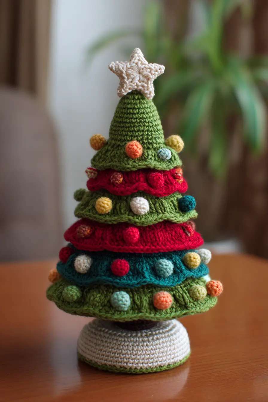 Layered Crochet Christmas Tree Amigurumi — Mini Holiday Decoration Pattern