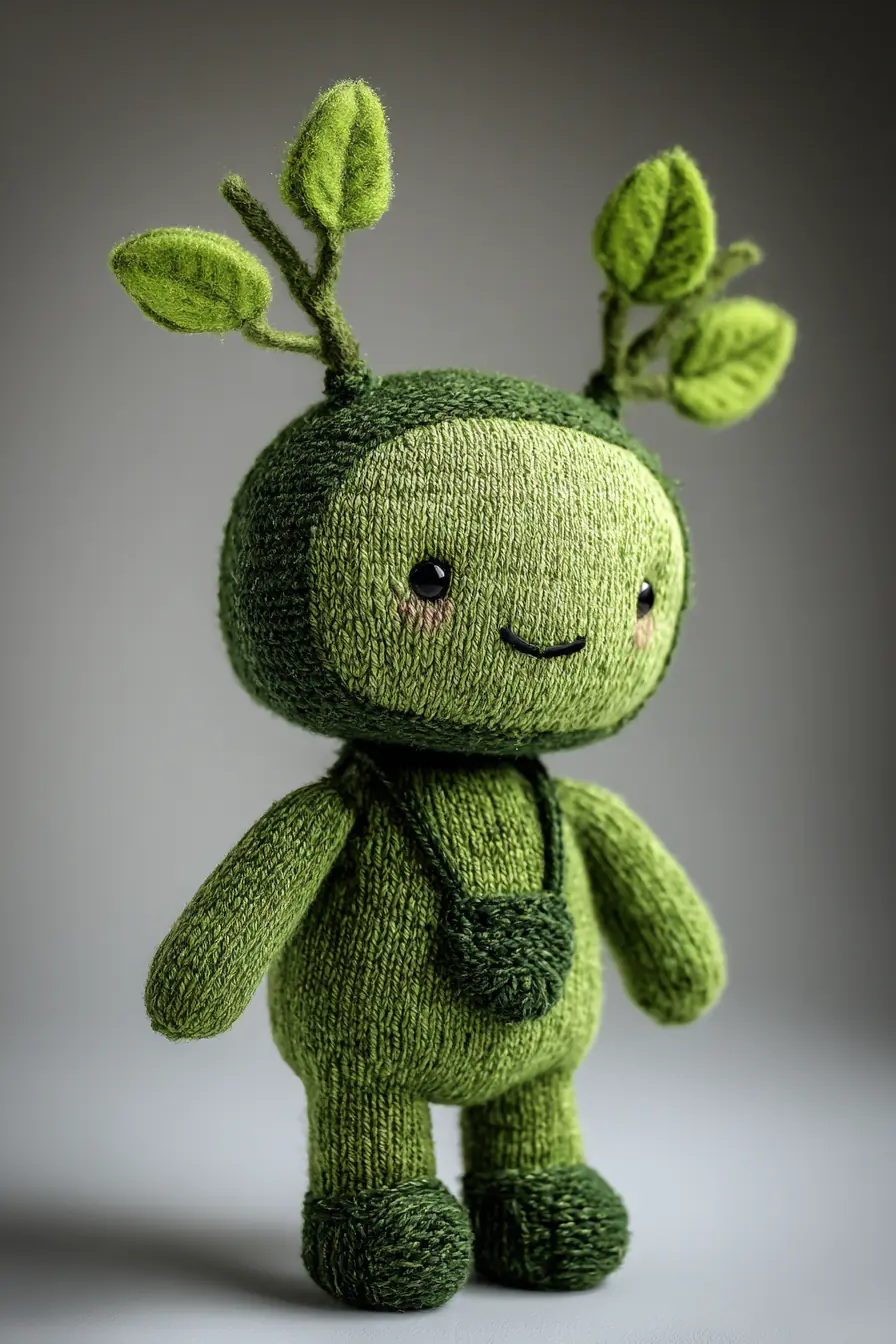 Leaf Sprout Amigurumi — Crochet Pattern for Cute Green Plush (8–10 in)