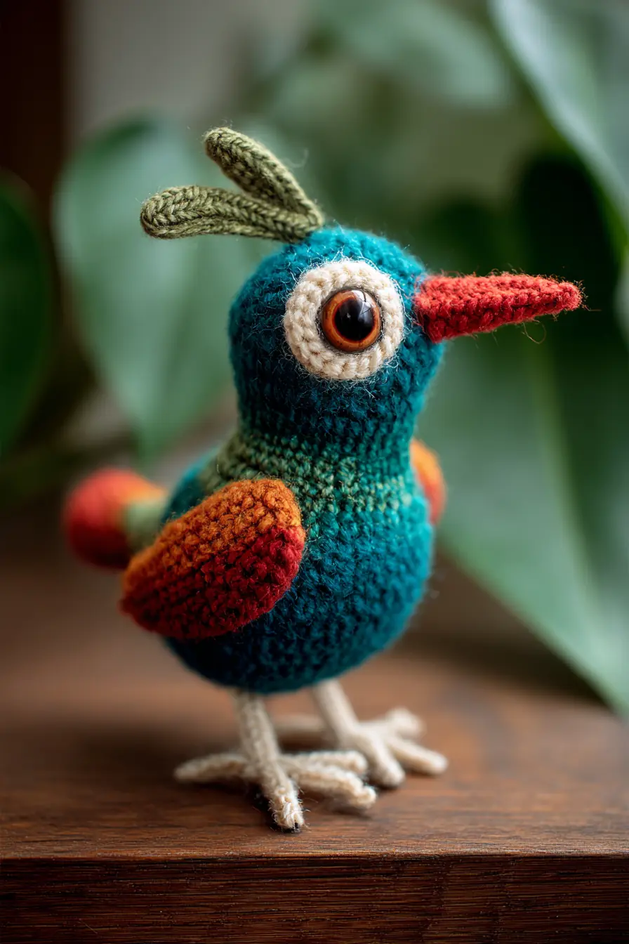 Teal & Ember Amigurumi Bird — Crochet Pattern, Stitches & Safety Tips