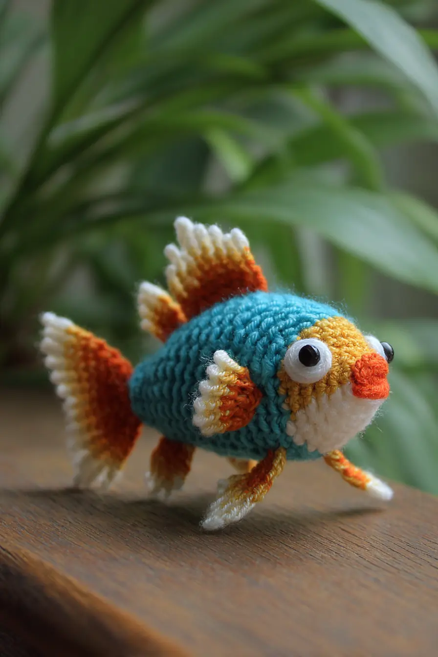 Teal & Orange Goldfish Amigurumi — Crochet Pattern Materials & Tips