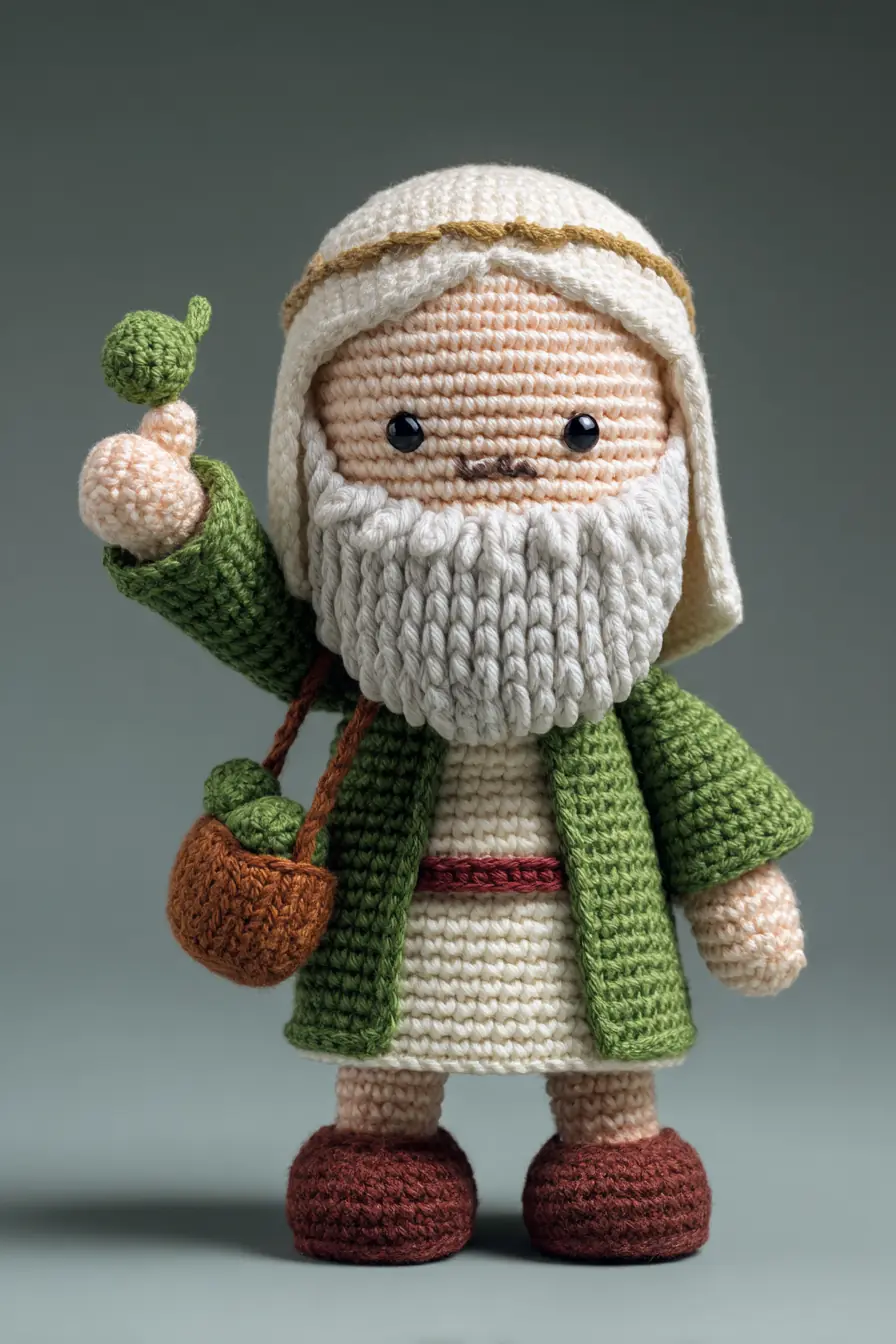 Bearded Amigurumi Elder Doll — Crochet Materials & Stitch Guide