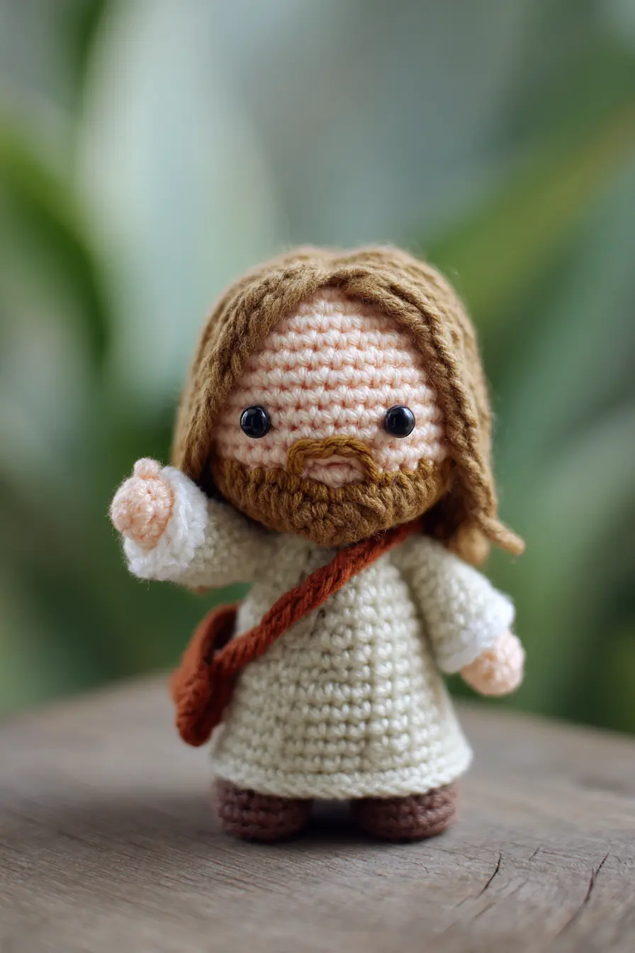 Bearded Robed Amigurumi Doll — Crochet Materials, Stitches & Safety Tips