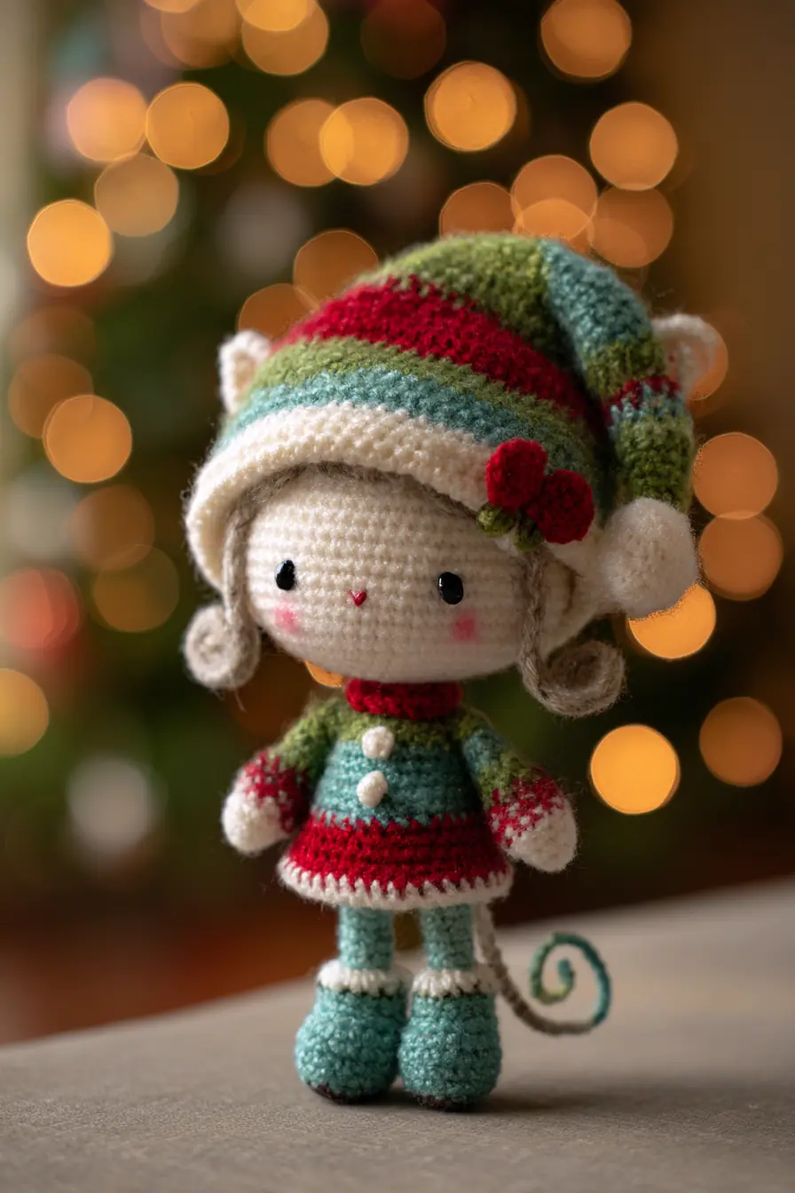 Festive Amigurumi Elf Doll Crochet Pattern — Cute Holiday Plush Toy