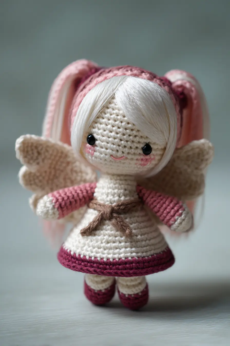 Charming Angel Amigurumi Crochet Pattern — Wings, Pigtails & Dress