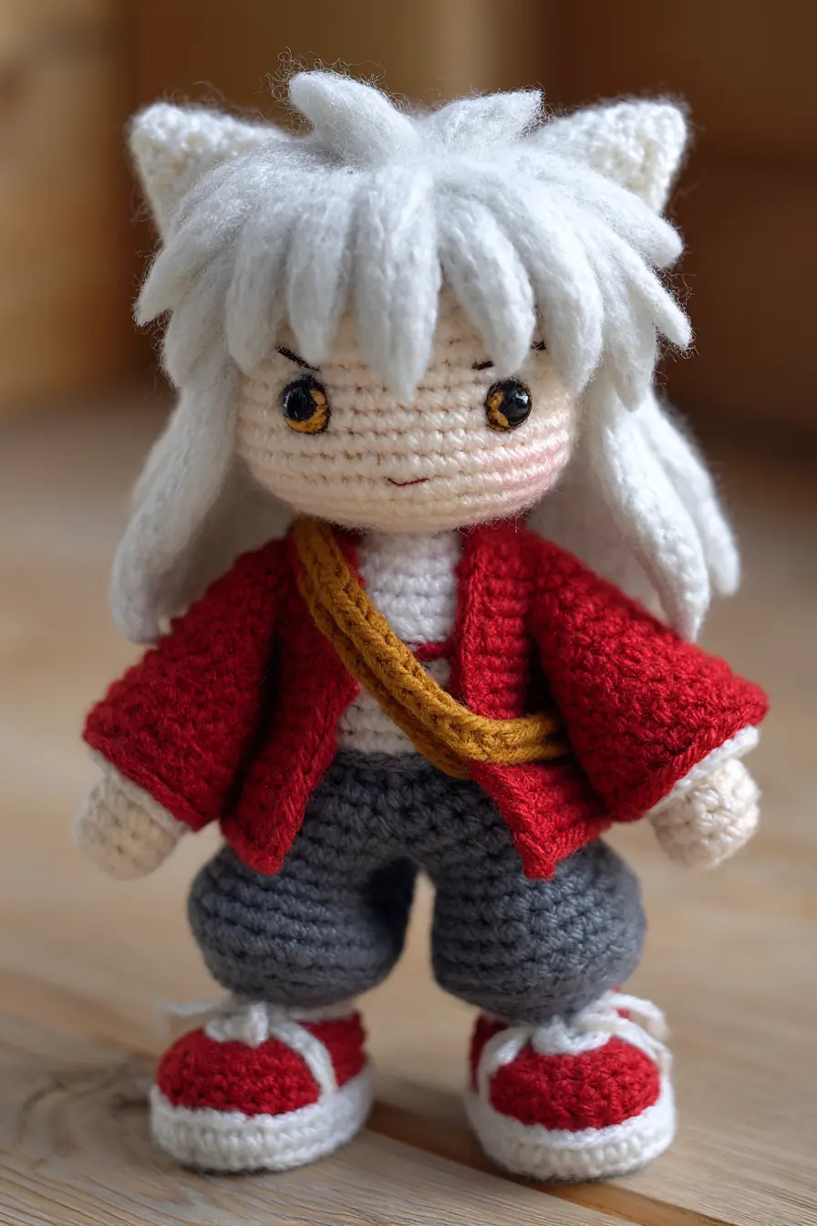 White-Haired Fox-Eared Amigurumi Doll — Crochet Pattern, Materials & Tips