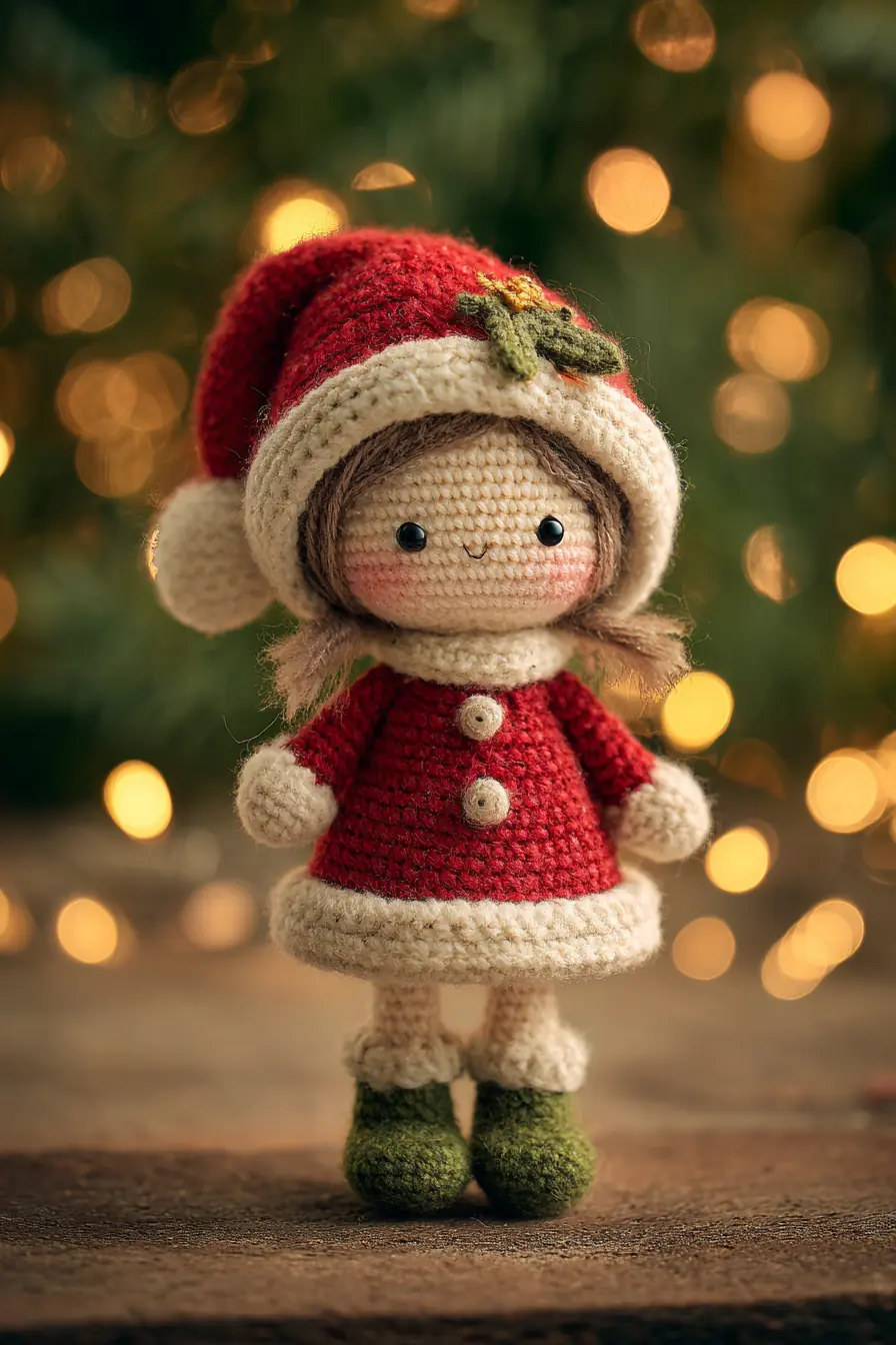 Christmas Santa Hat Amigurumi Doll — Cute Crochet Pattern & Finishing Tips