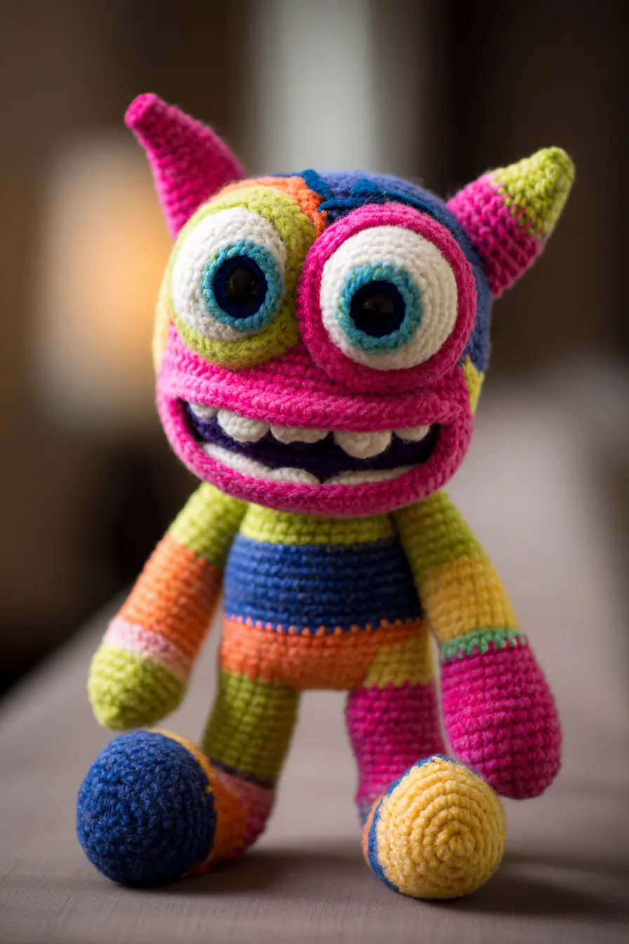 Vibrant Striped Amigurumi Monster — Crochet Toy Pattern & Tips