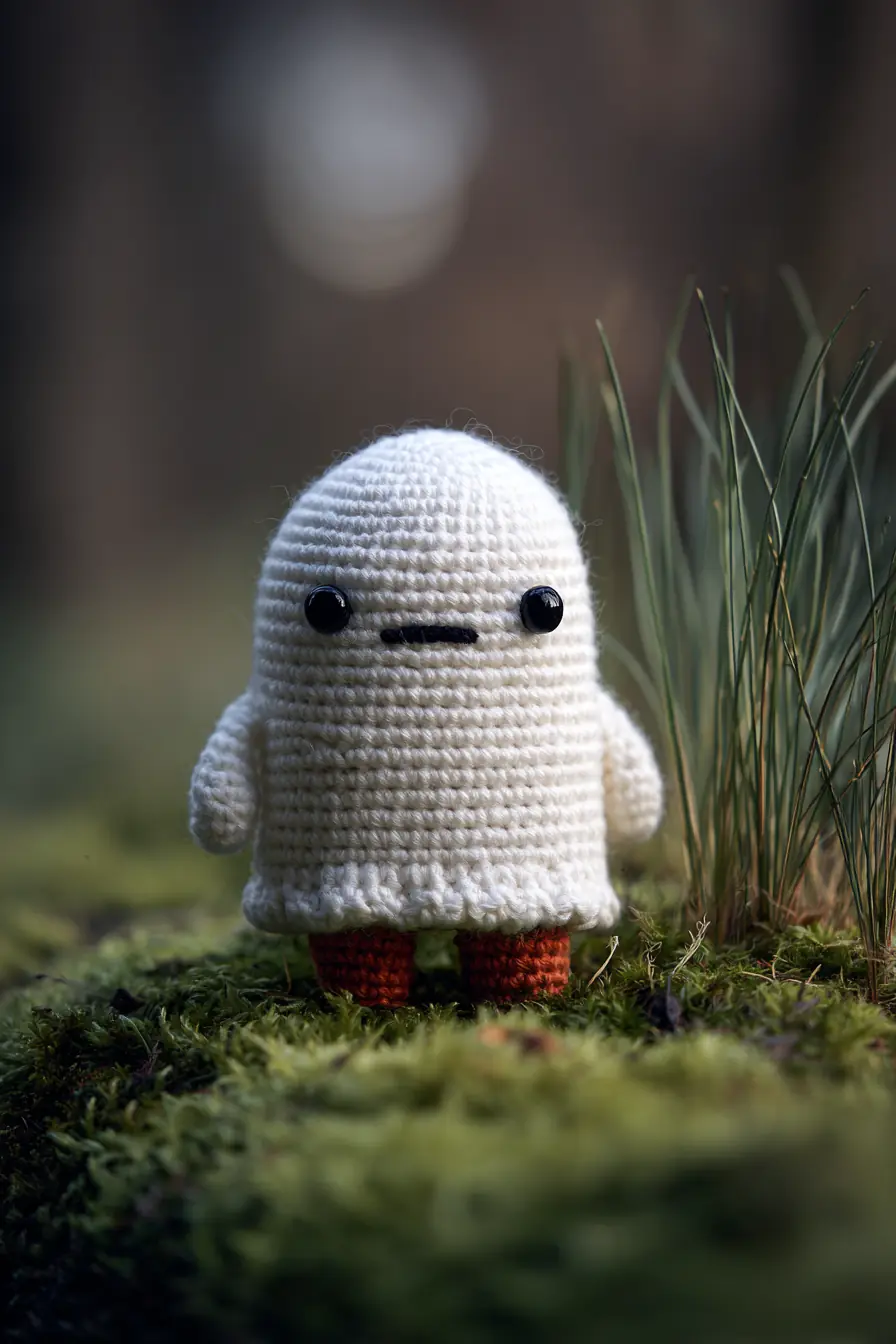 Mini Ghost Amigurumi Crochet Pattern — Soft Toy, Cotton & Acrylic (4–5 in)