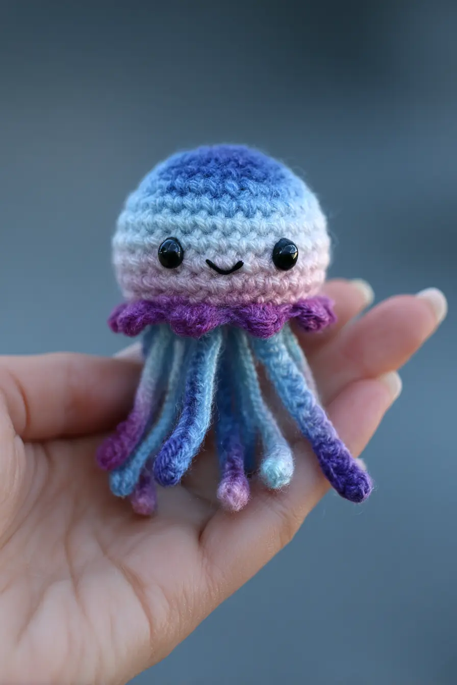 Mini Ombre Jellyfish Amigurumi — Tiny Crochet Jellyfish Pattern