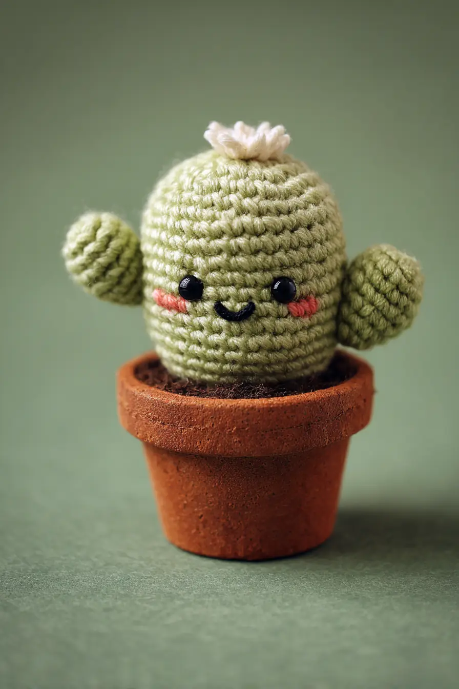 Mini Amigurumi Cactus in Terracotta Pot — Crochet Pattern & Materials