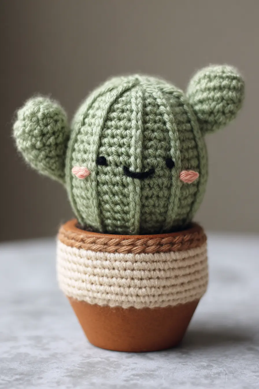 Mini Amigurumi Cactus in Pot — Crochet Pattern & Tips