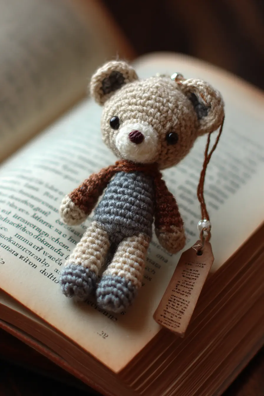 Mini Amigurumi Bear Keychain Pattern — Small Crochet Teddy (DK/Sport Yarn)