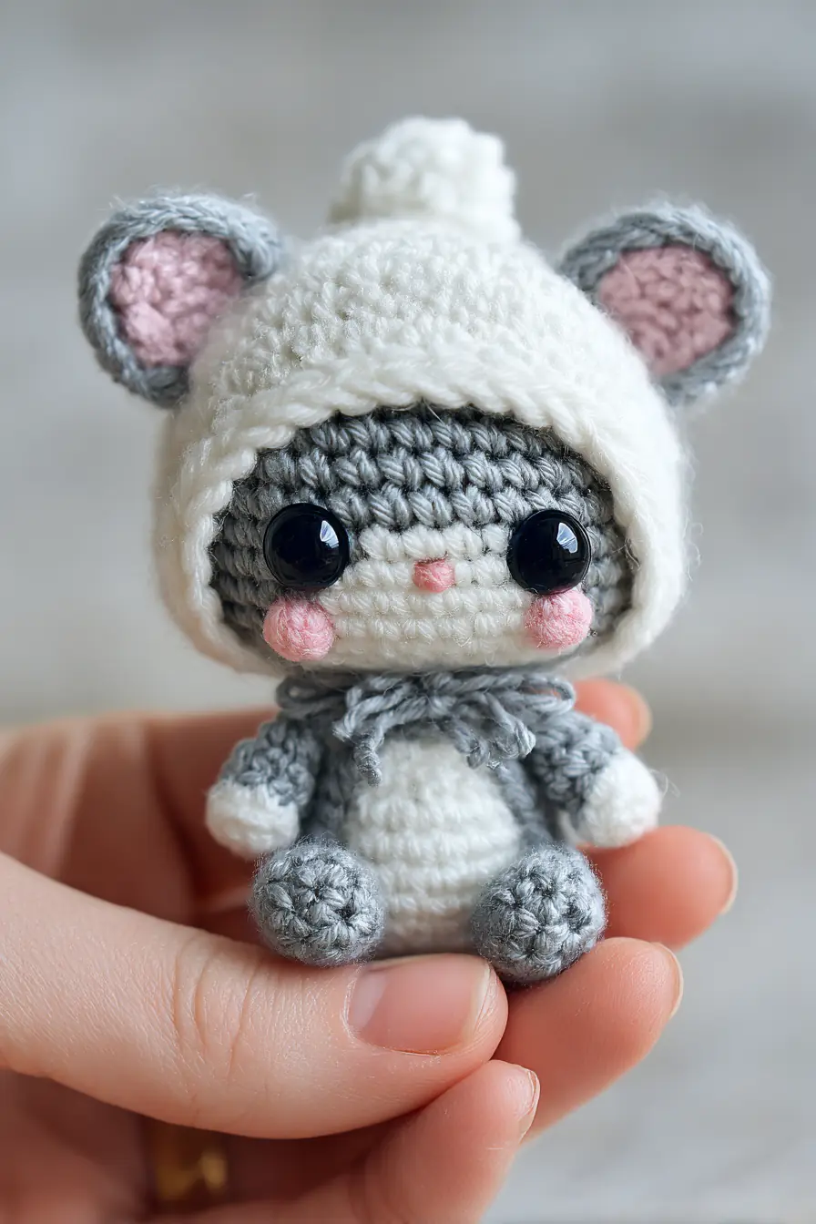Mini Amigurumi Bear with Hood — Materials, Stitches & Safety Tips