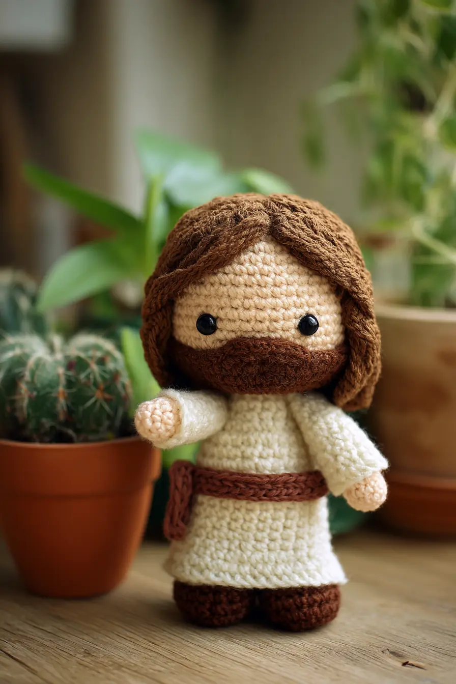 Mini Amigurumi Bearded Doll Crochet Pattern — Wool, Safety Eyes & Tips