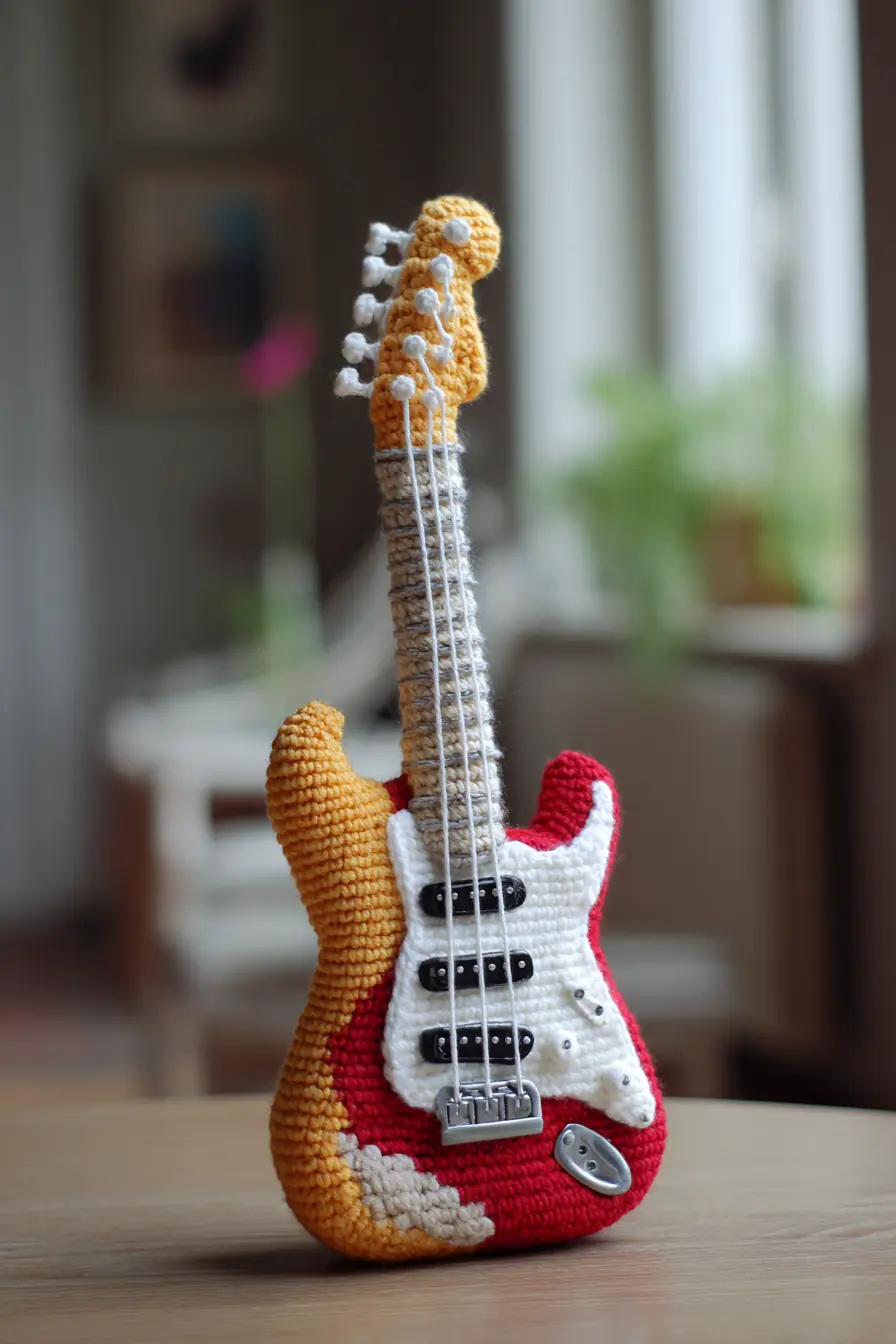 Mini Amigurumi Electric Guitar – Crochet Pattern, Materials & Safety Tips