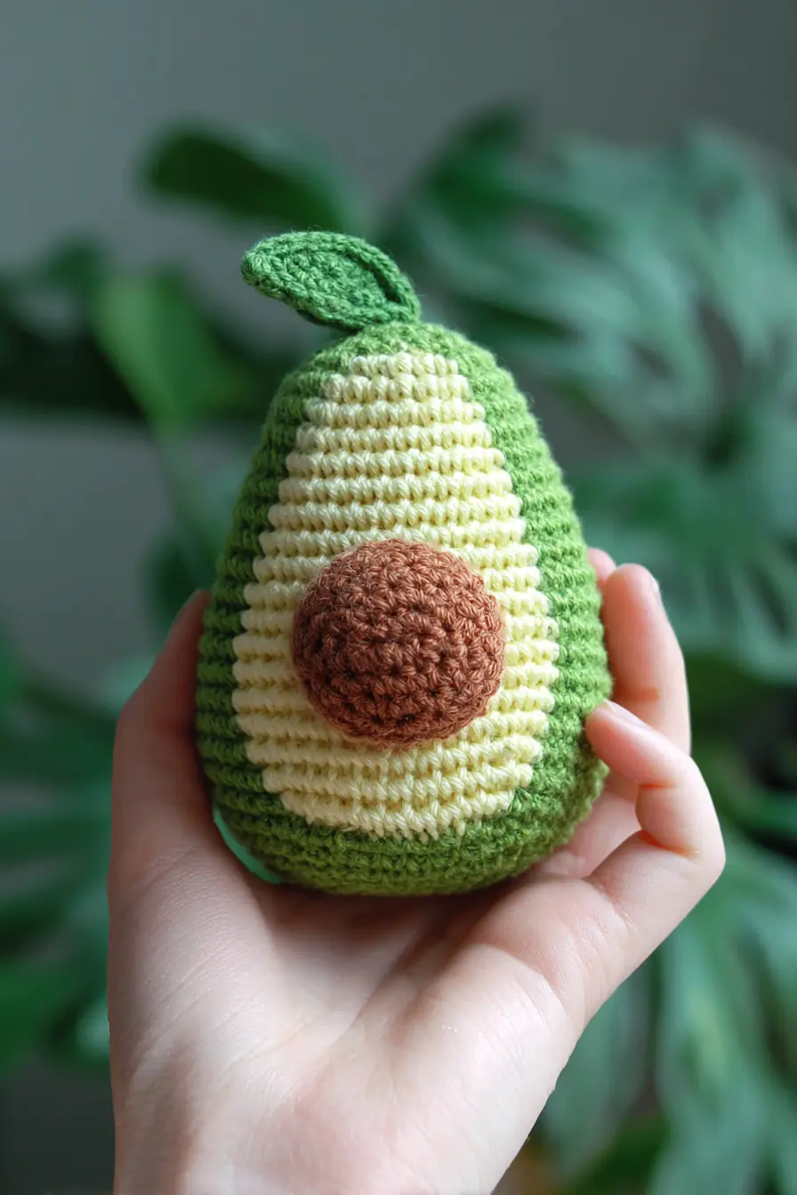 Mini Amigurumi Avocado Crochet — Pit, Leaf & Pattern Tips