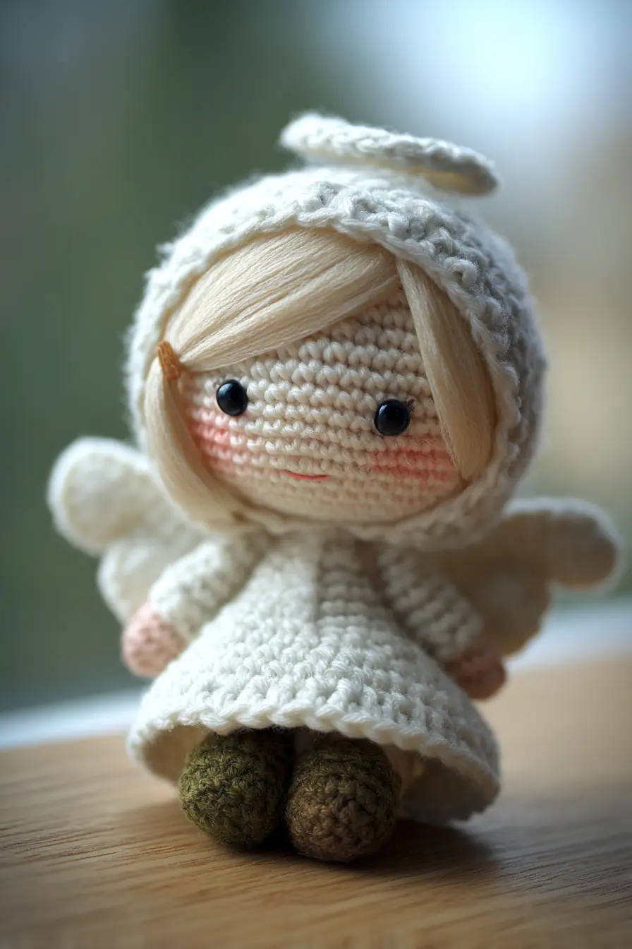 Mini Angel Amigurumi — Crochet Pattern Using Cotton/Yarn & Basic Stitches