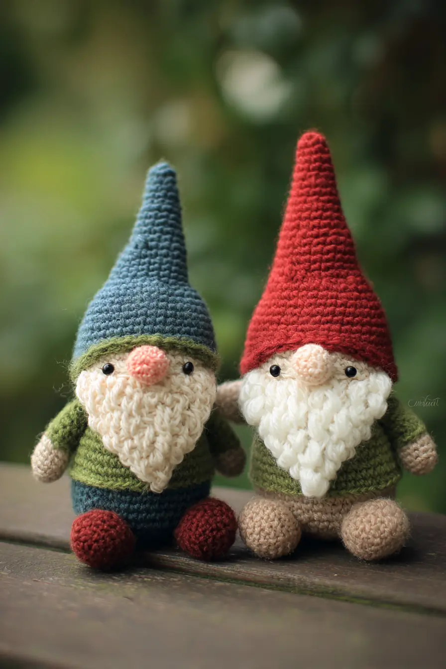 Mini Gnome Amigurumi Pattern — Crochet Bearded Toy (Worsted Yarn)