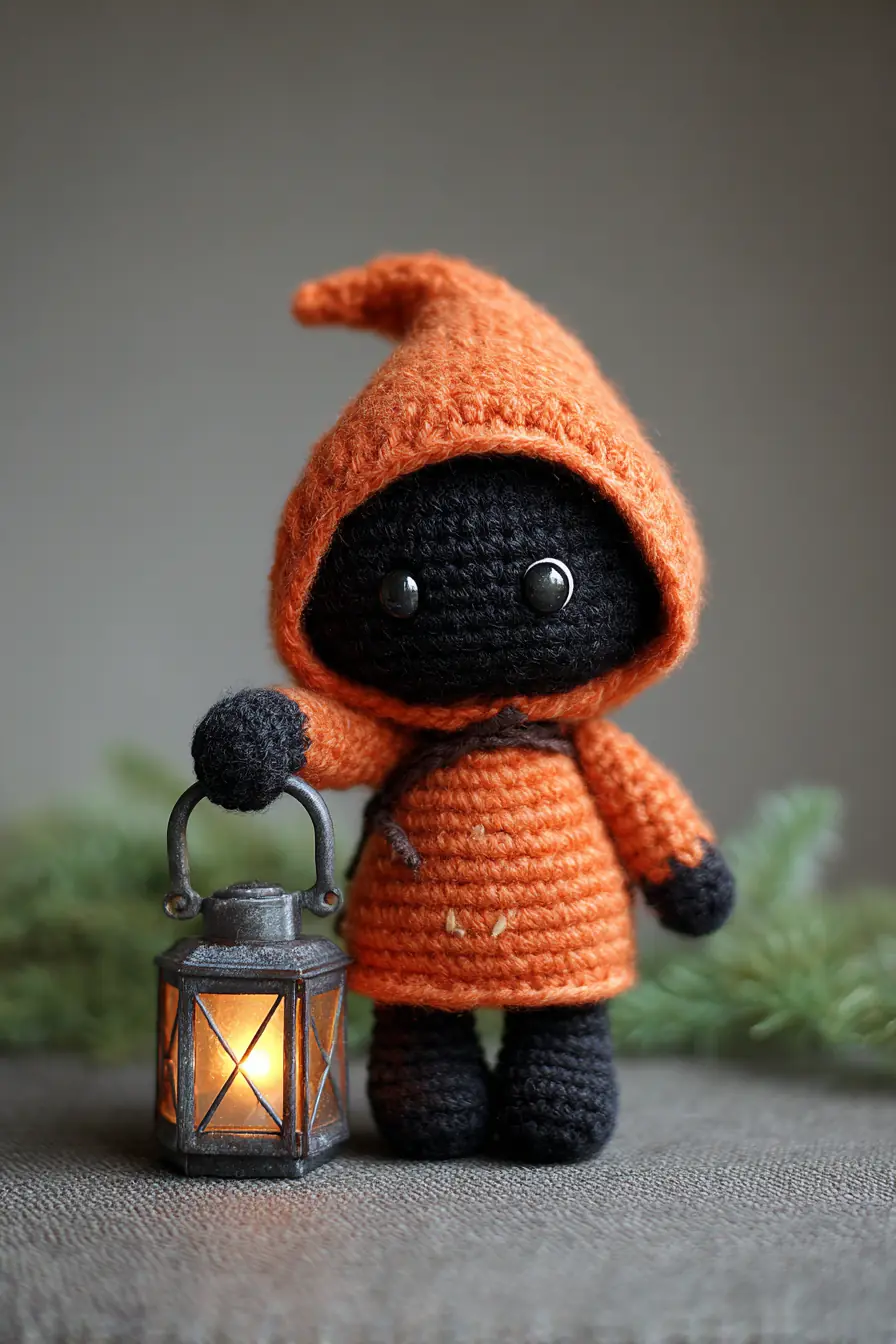 Mini Hooded Lantern Amigurumi — Crochet Pattern, Materials & Tips