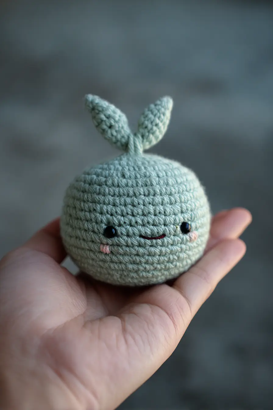 Mini Sprout Amigurumi: Crochet Pattern for Small Plush with Leaf Top