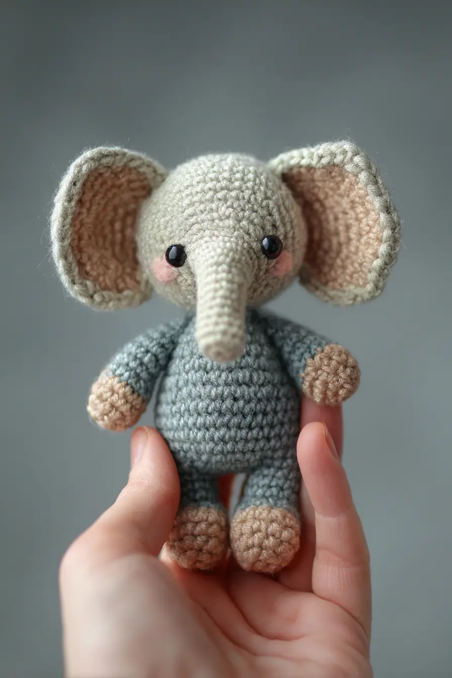 Mini Crochet Elephant Amigurumi – Pattern, Materials & Safety Tips