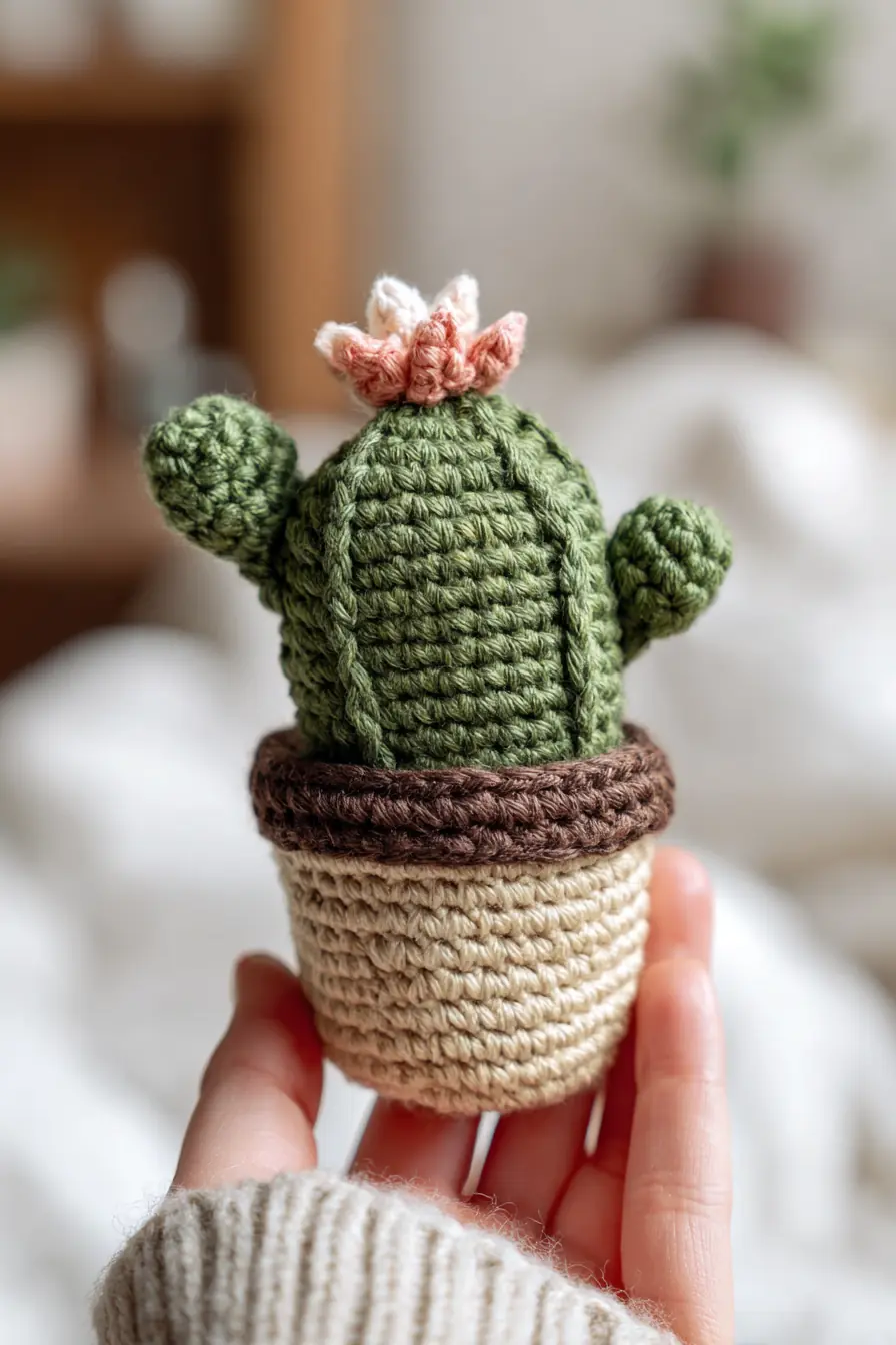 Mini Crochet Amigurumi Cactus in Pot — Pattern, Materials & Helpful Tips