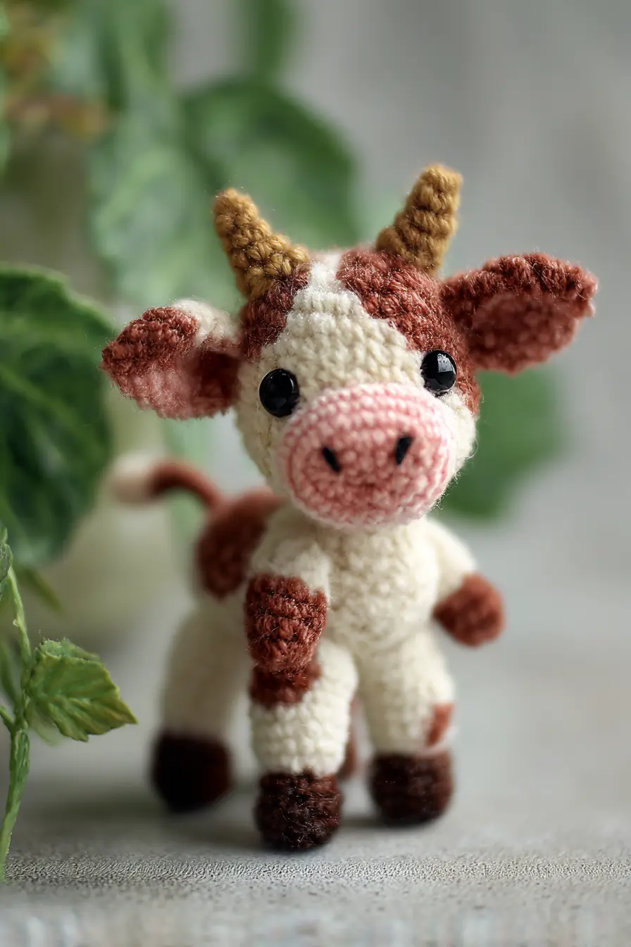 Mini Crochet Amigurumi Cow — Pattern, Materials & Safety Tips