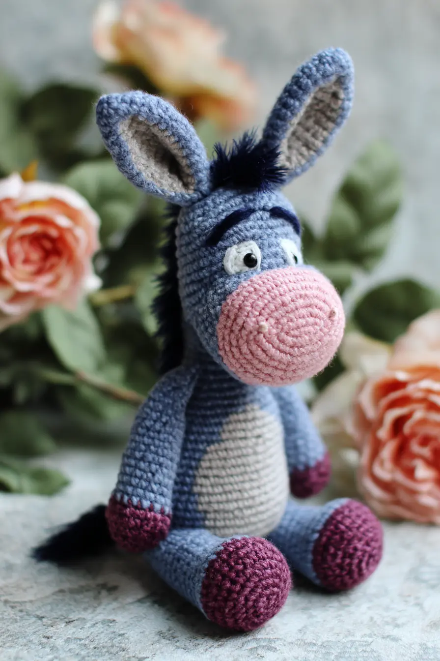 Mini Crochet Donkey Amigurumi Pattern – Plush Donkey Toy, Materials & Tips